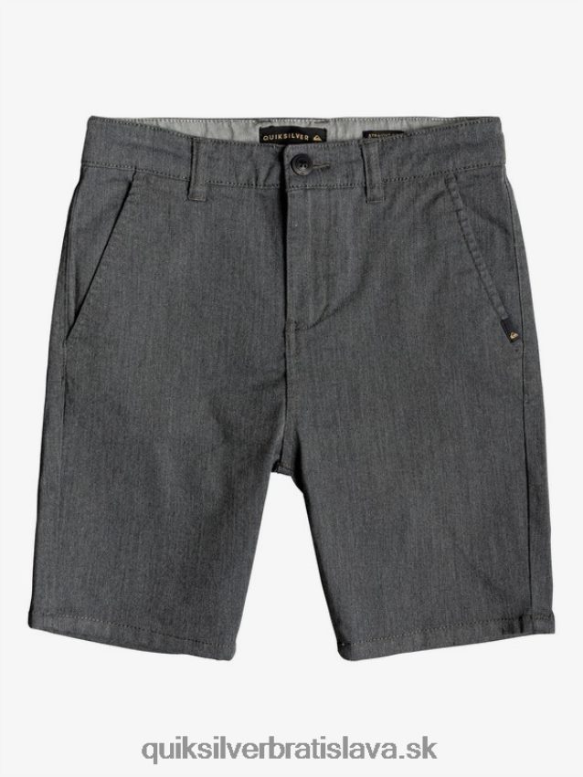 8-16 nové chino šortky na každodenné nosenie Quiksilver chlapci B80HXR2279 tmavosivý vres