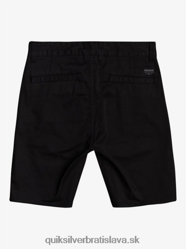 8-16 nové každodenné elastické chino šortky Quiksilver chlapci B80HXR2109 čierna