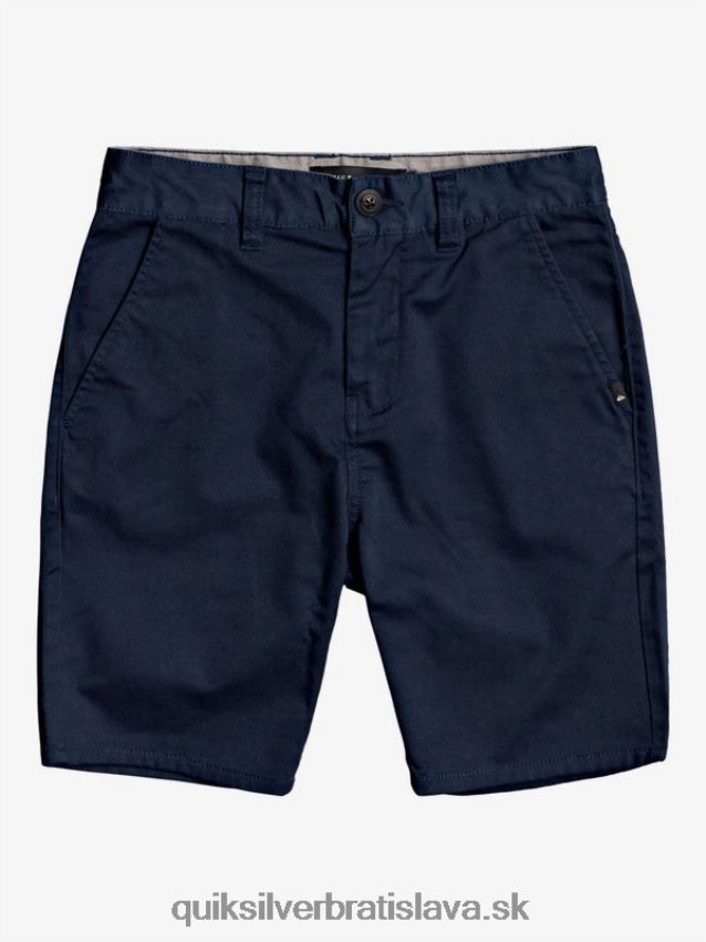 8-16 nové každodenné elastické chino šortky Quiksilver chlapci B80HXR2110 námornícke sako