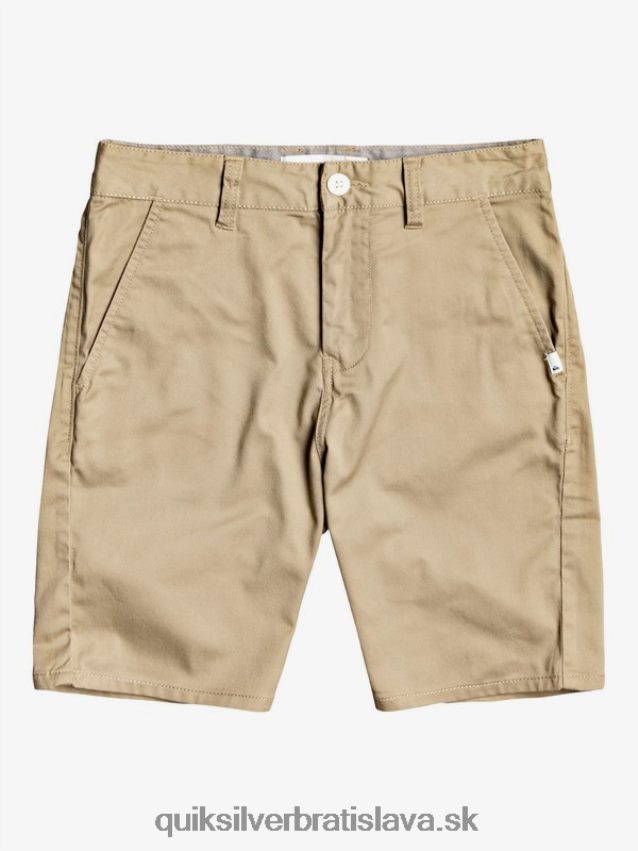 8-16 nové každodenné elastické chino šortky Quiksilver chlapci B80HXR2111 brestový