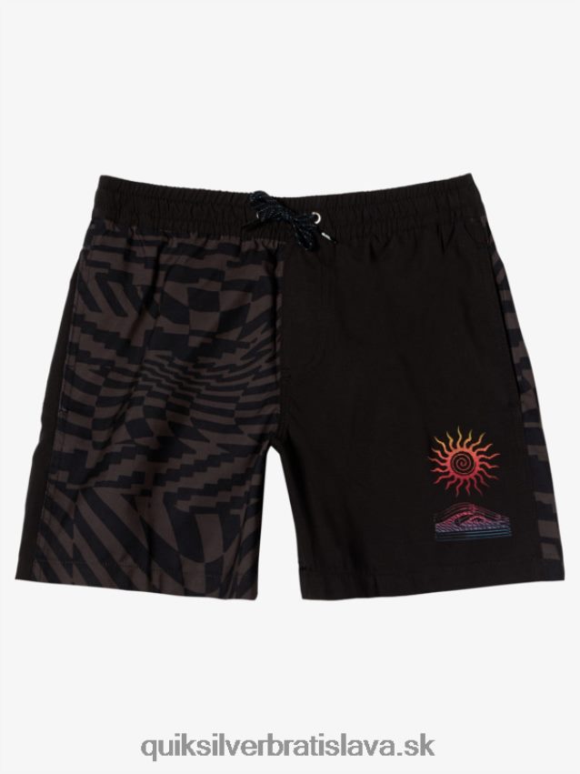 8-16 radikálnych 14 salv Quiksilver chlapci B80HXR1989 čierna
