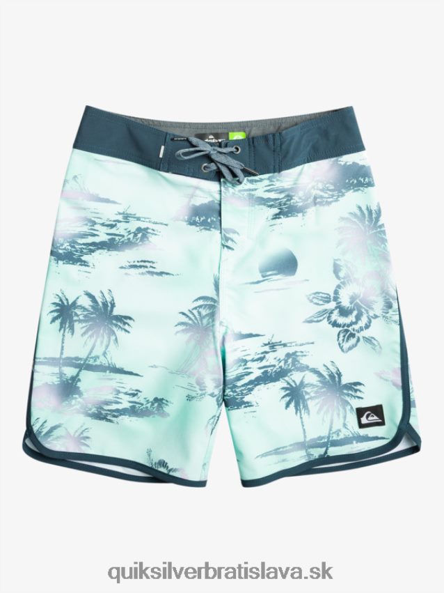 8-16 surfsilk scallop 17 boardshorts Quiksilver chlapci B80HXR2020 plážové sklo