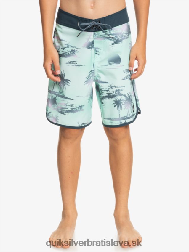 8-16 surfsilk scallop 17 boardshorts Quiksilver chlapci B80HXR2020 plážové sklo