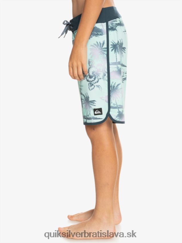 8-16 surfsilk scallop 17 boardshorts Quiksilver chlapci B80HXR2020 plážové sklo