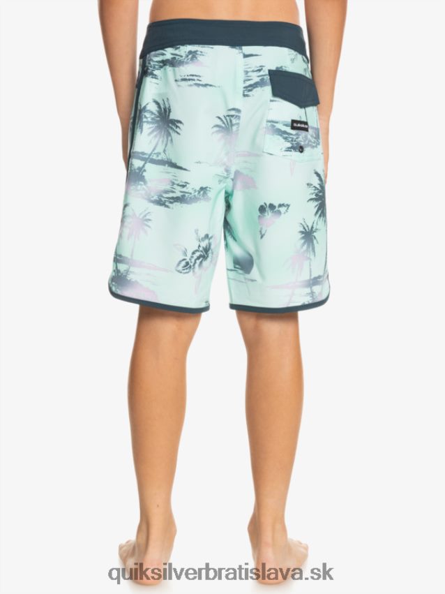 8-16 surfsilk scallop 17 boardshorts Quiksilver chlapci B80HXR2020 plážové sklo