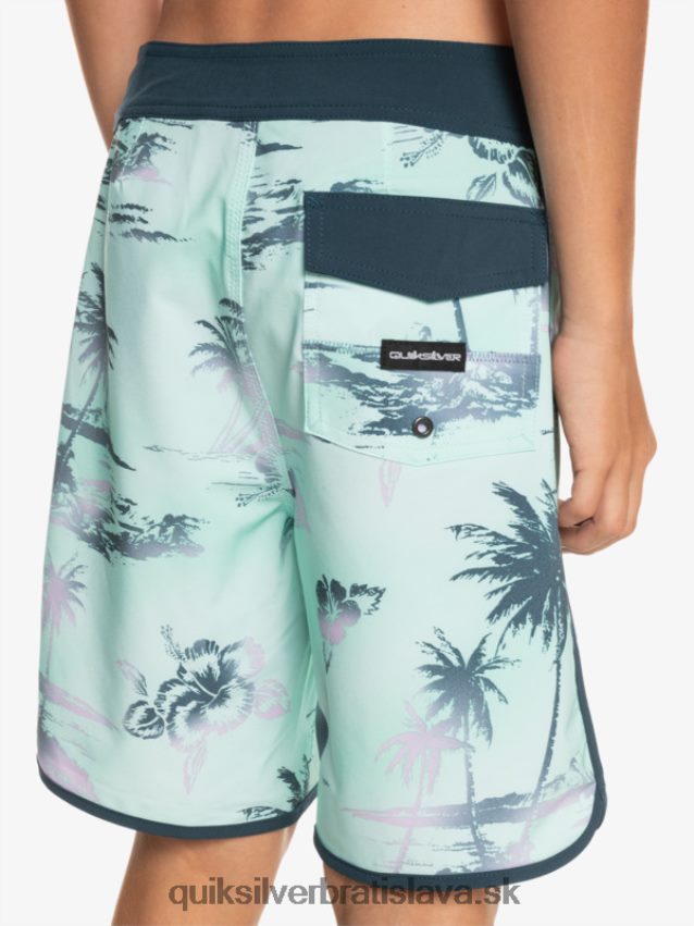 8-16 surfsilk scallop 17 boardshorts Quiksilver chlapci B80HXR2020 plážové sklo