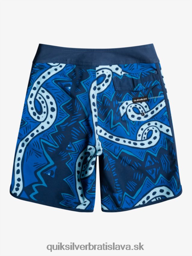 8-16 surfsilk throwback 17 boardshorts Quiksilver chlapci B80HXR2328 insígnie modrá