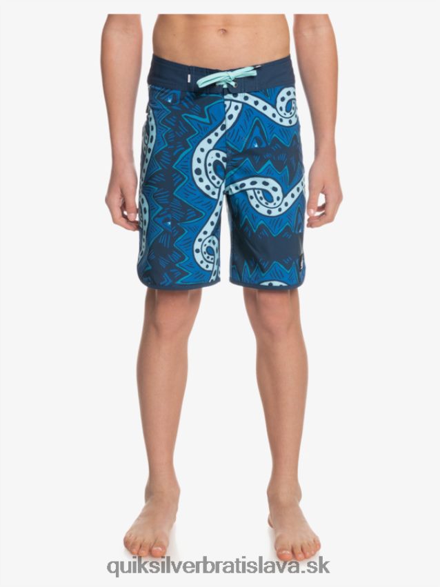 8-16 surfsilk throwback 17 boardshorts Quiksilver chlapci B80HXR2328 insígnie modrá
