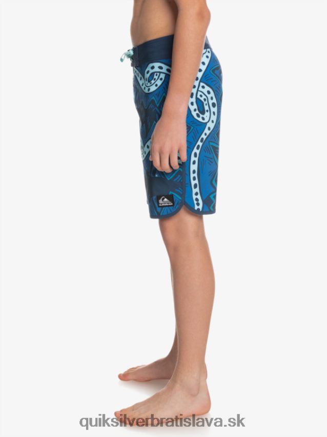 8-16 surfsilk throwback 17 boardshorts Quiksilver chlapci B80HXR2328 insígnie modrá