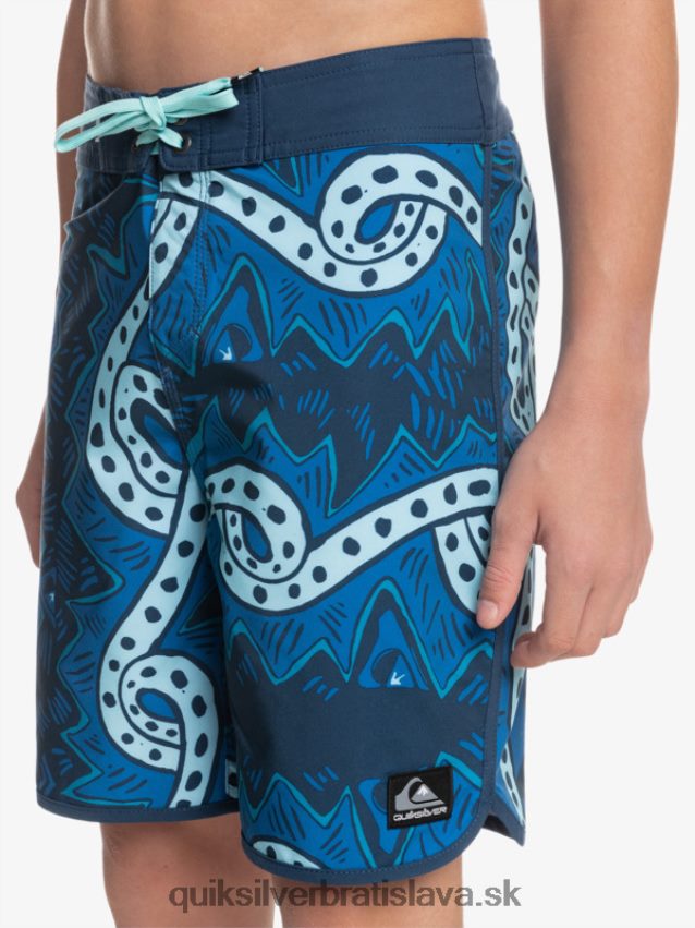 8-16 surfsilk throwback 17 boardshorts Quiksilver chlapci B80HXR2328 insígnie modrá
