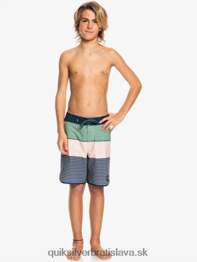 8-16 surfsilk tijuana yth 17 boardshort Quiksilver chlapci B80HXR2271 zahalená ruža