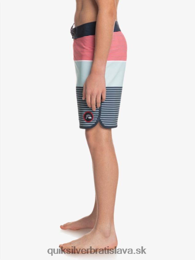 8-16 surfsilk tijuana yth 17 boardshort Quiksilver chlapci B80HXR2272 vysoko riziková červená