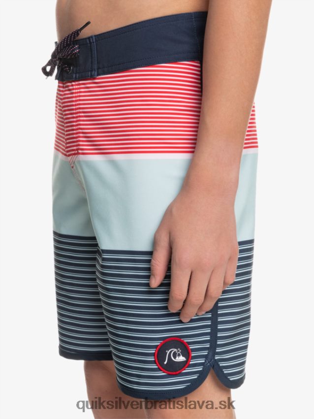 8-16 surfsilk tijuana yth 17 boardshort Quiksilver chlapci B80HXR2272 vysoko riziková červená