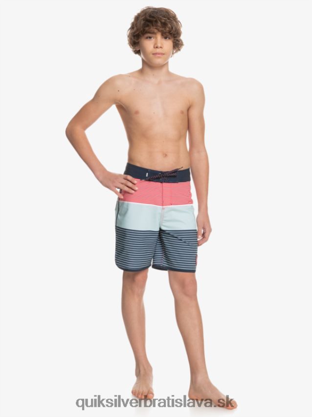 8-16 surfsilk tijuana yth 17 boardshort Quiksilver chlapci B80HXR2272 vysoko riziková červená