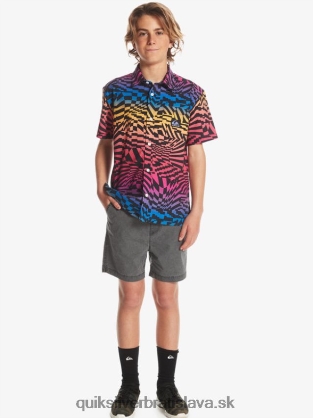 8-16 taxer 15 šortky s elastickým pásom Quiksilver chlapci B80HXR2079 čierna