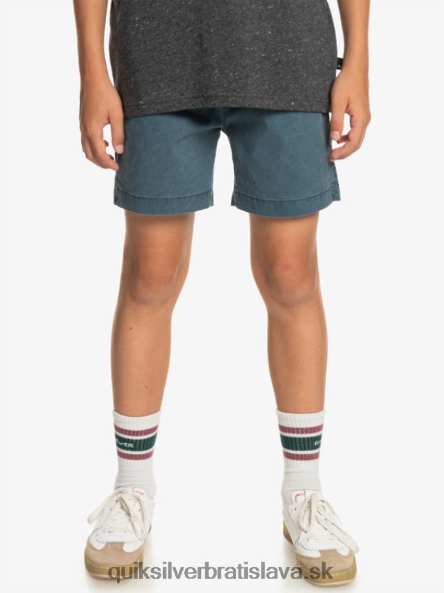 8-16 taxer 15 šortky s elastickým pásom Quiksilver chlapci B80HXR2081 polnočné námorníctvo