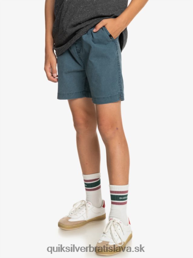 8-16 taxer 15 šortky s elastickým pásom Quiksilver chlapci B80HXR2081 polnočné námorníctvo