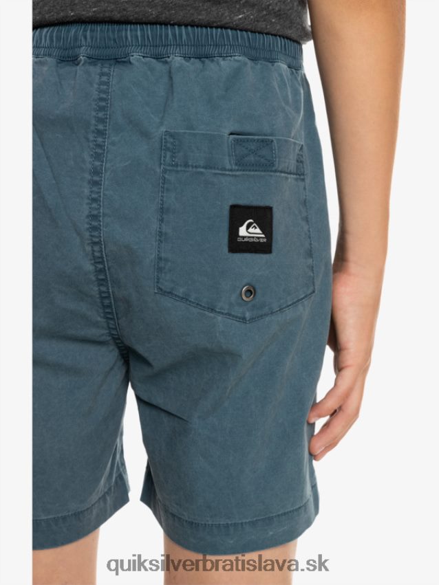 8-16 taxer 15 šortky s elastickým pásom Quiksilver chlapci B80HXR2081 polnočné námorníctvo
