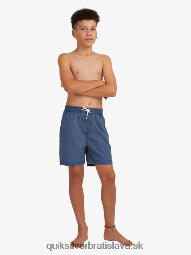 8-16 taxer 15 šortky s elastickým pásom Quiksilver chlapci B80HXR2083 insígnie modrá
