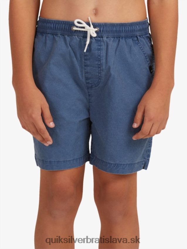 8-16 taxer 15 šortky s elastickým pásom Quiksilver chlapci B80HXR2083 insígnie modrá