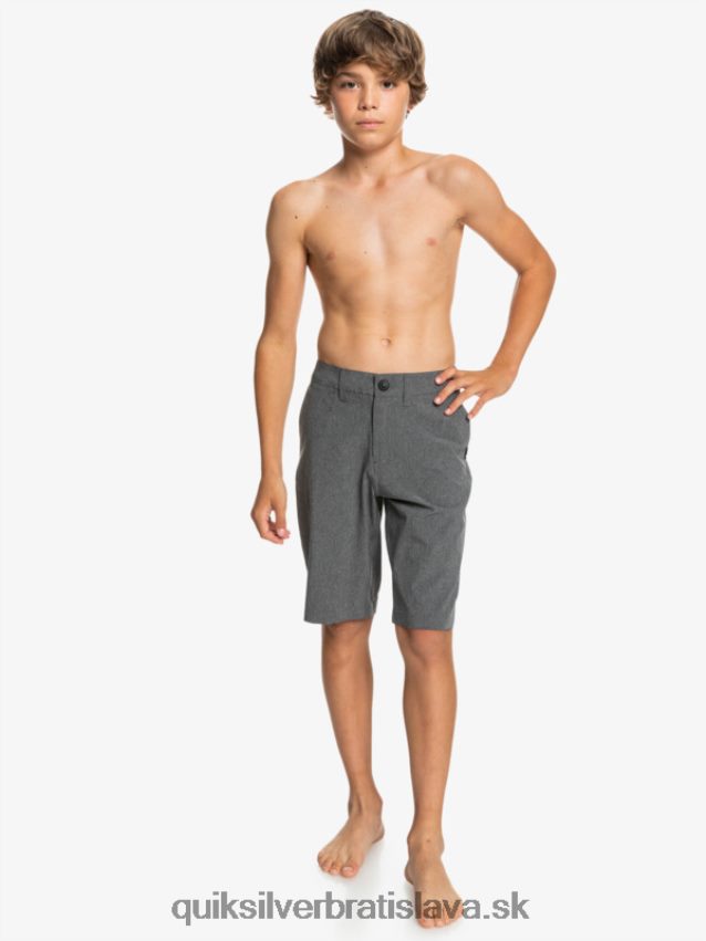 8-16 zväzok vres obojživelník 19 hybridné šortky Quiksilver chlapci B80HXR2313 čierna