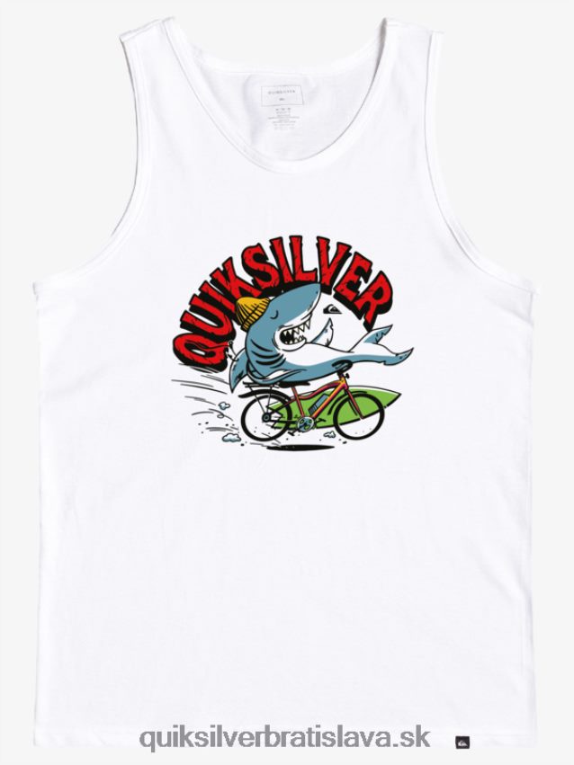 2-7 na riziko tank tričko Quiksilver chlapci B80HXR2266 biely