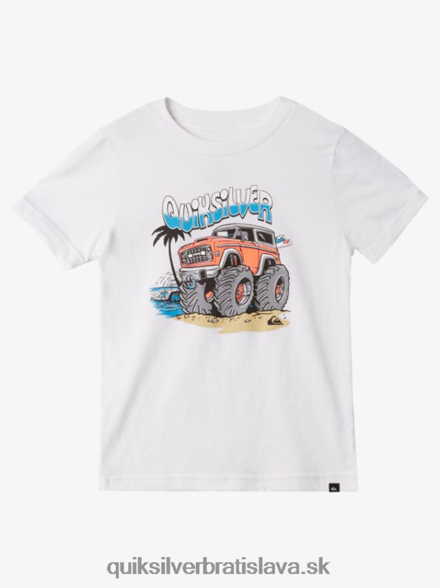 2-7 dvojité zaparkované tričko Quiksilver chlapci B80HXR1973 biely