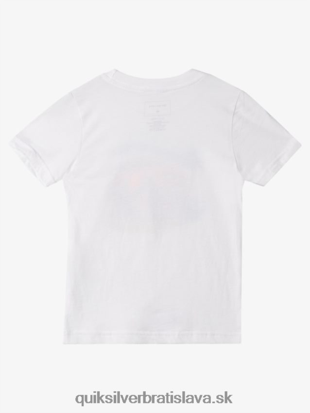 2-7 dvojité zaparkované tričko Quiksilver chlapci B80HXR1973 biely