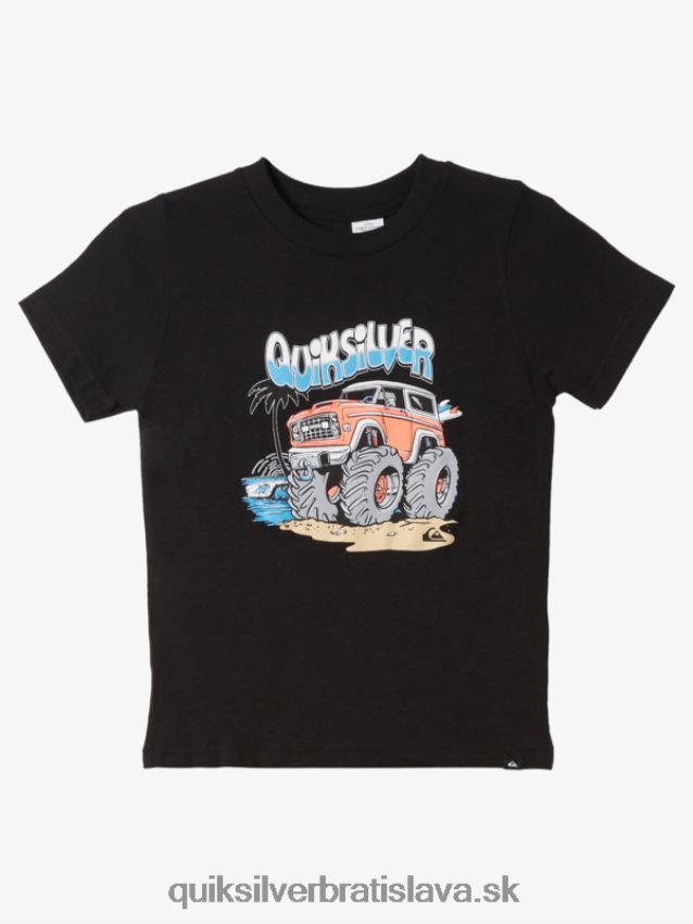 2-7 dvojité zaparkované tričko Quiksilver chlapci B80HXR1974 čierna