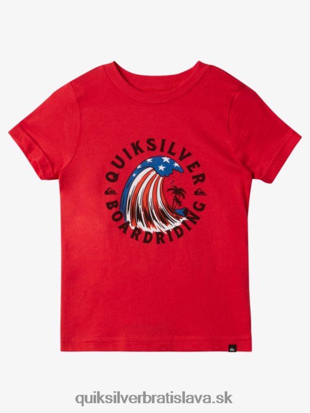 2-7 home of the wave tričko Quiksilver chlapci B80HXR1930 vysoko riziková červená