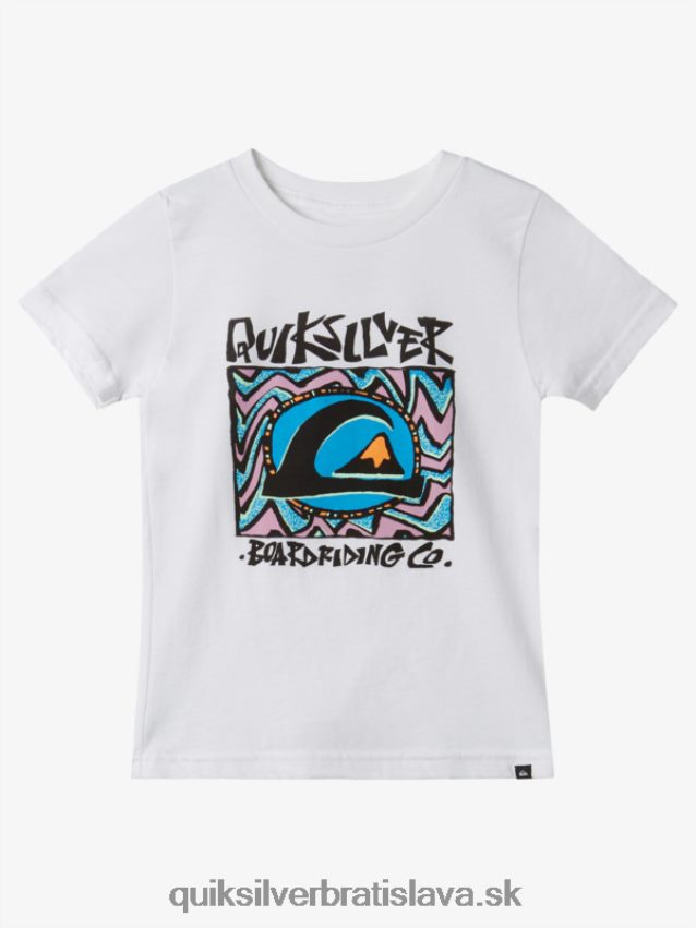2-7 polnočné slnko tričko Quiksilver chlapci B80HXR1965 biely