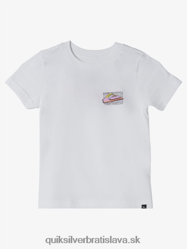 2-7 retro vyblednuté tričko Quiksilver chlapci B80HXR2145 biely