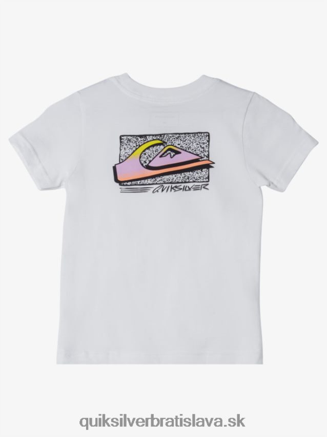 2-7 retro vyblednuté tričko Quiksilver chlapci B80HXR2145 biely