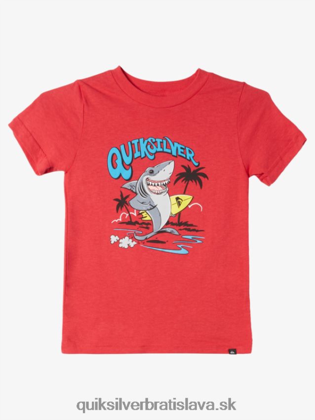 2-7 vyprané tričko Quiksilver chlapci B80HXR1968 vysoko riziková červená