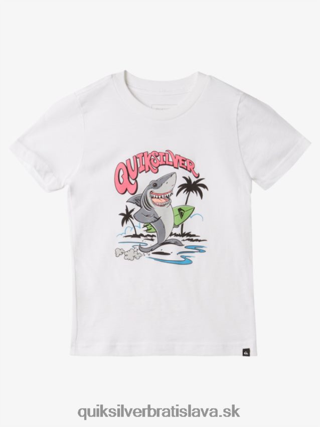 2-7 vyprané tričko Quiksilver chlapci B80HXR1970 biely