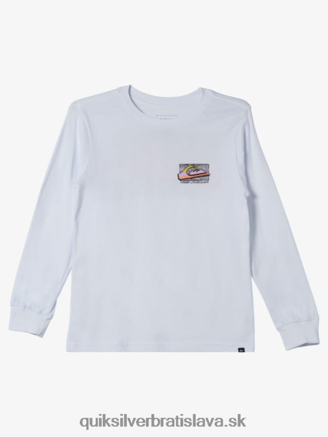 8-16 retro vyblednuté tričko Quiksilver chlapci B80HXR2192 biely