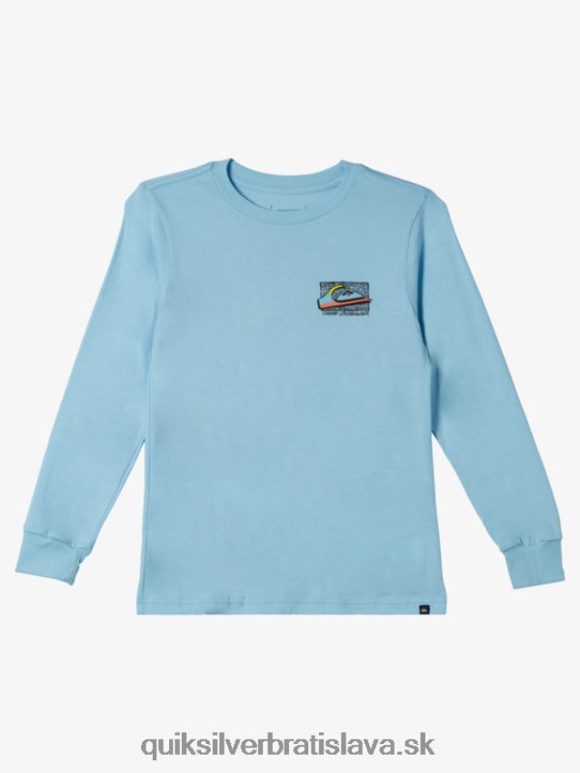 8-16 retro vyblednuté tričko Quiksilver chlapci B80HXR2193 modrá obloha