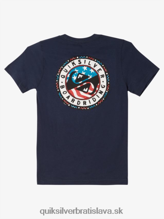 Letné zábavné tričko 8-16 Quiksilver chlapci B80HXR1941 námornícke sako