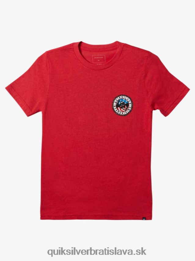 Letné zábavné tričko 8-16 Quiksilver chlapci B80HXR1942 vysoko riziková červená