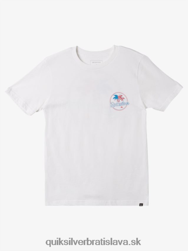 Priedušné tričko 8-16 palm Quiksilver chlapci B80HXR1956 biely