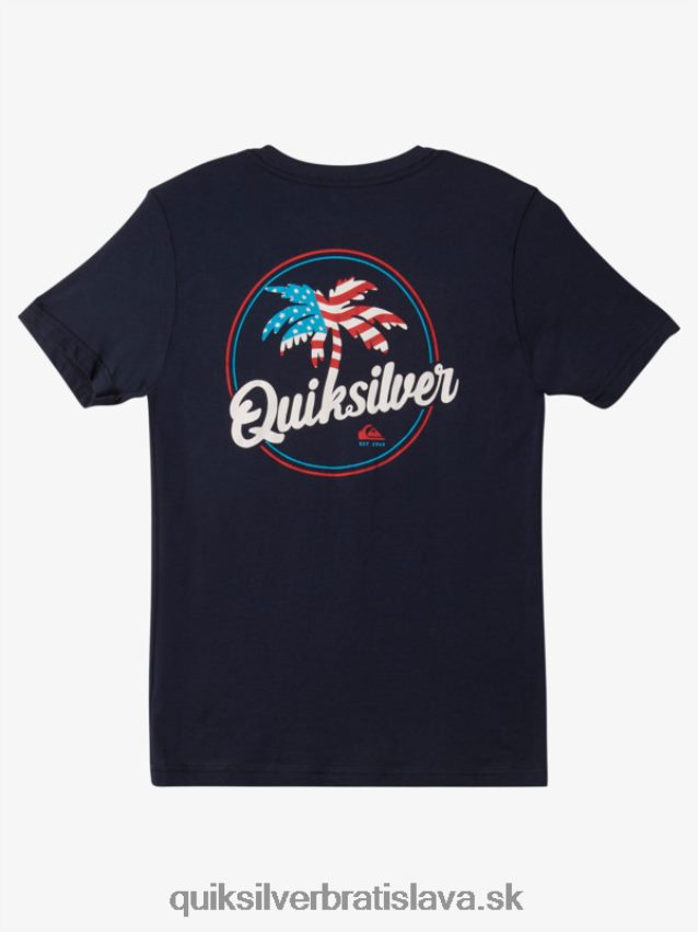 Priedušné tričko 8-16 palm Quiksilver chlapci B80HXR1957 námornícke sako