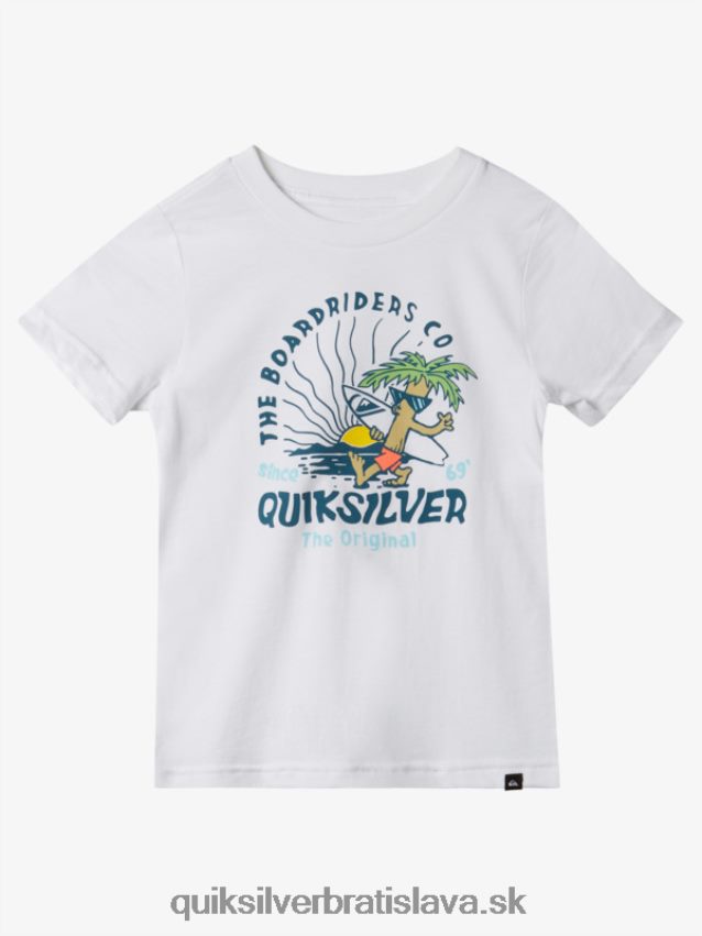 Tričko pokojnej mysle 2-7 Quiksilver chlapci B80HXR1937 biely