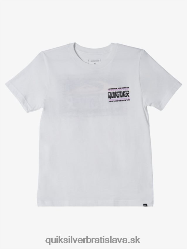 Tričko s 8-16 skrútenými rámami Quiksilver chlapci B80HXR2155 biely