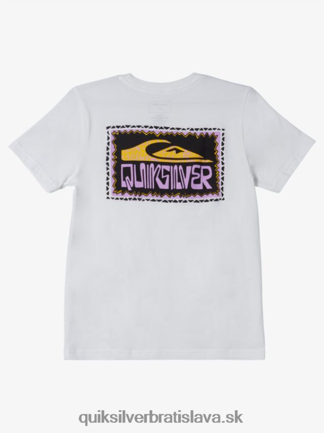 Tričko s 8-16 skrútenými rámami Quiksilver chlapci B80HXR2155 biely
