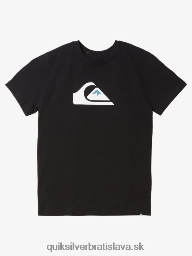 Tričko s logom 8-16 comp Quiksilver chlapci B80HXR1961 čierna