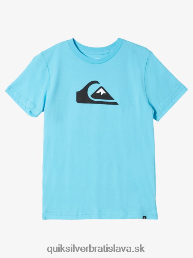Tričko s logom 8-16 comp Quiksilver chlapci B80HXR1962 riečna modrá