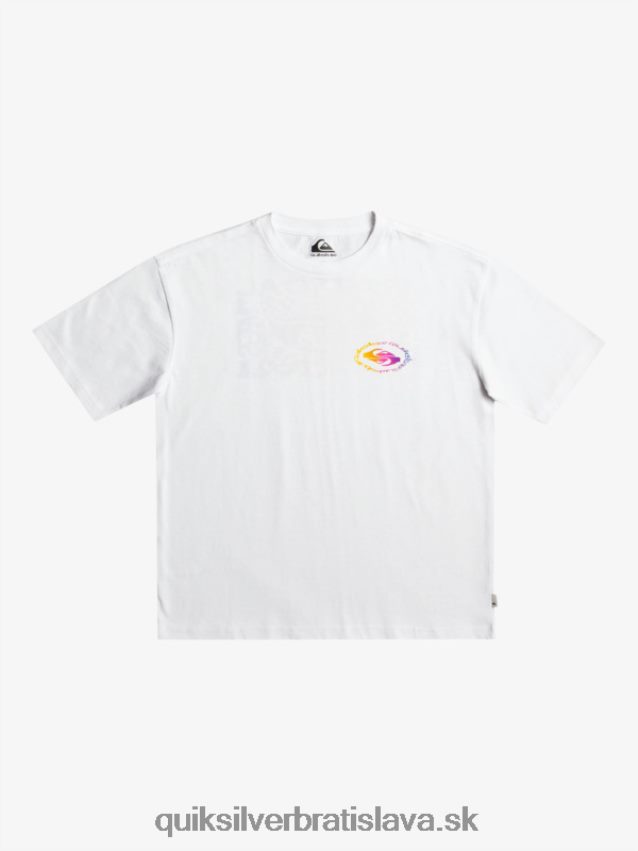 Tričko s radikálnou vlajkou 8-16 Quiksilver chlapci B80HXR1967 biely