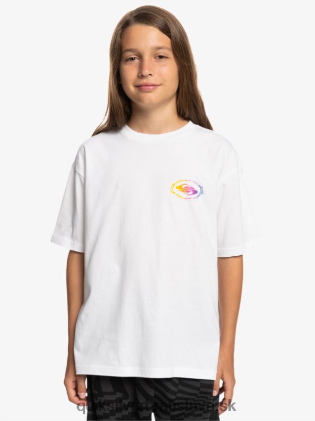 Tričko s radikálnou vlajkou 8-16 Quiksilver chlapci B80HXR1967 biely