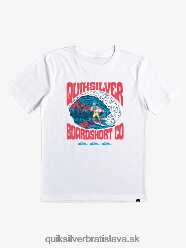 Tričko s vyššou životnosťou 8-16 Quiksilver chlapci B80HXR2209 biely