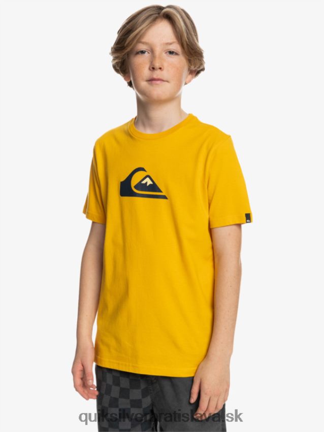 logo comp - tričko Quiksilver chlapci B80HXR2316 zlatý prút